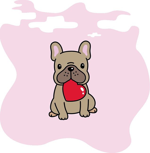 Sweet puppy graphic showing love and protection for pets